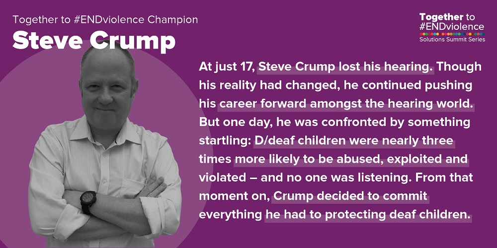 Steve Crump, the founder of DeafKidz International